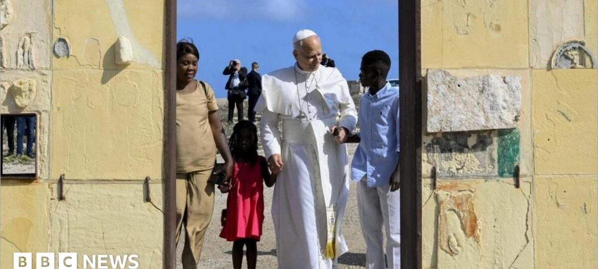 Pope urges Europe to do more for migrants while visiting gateway island