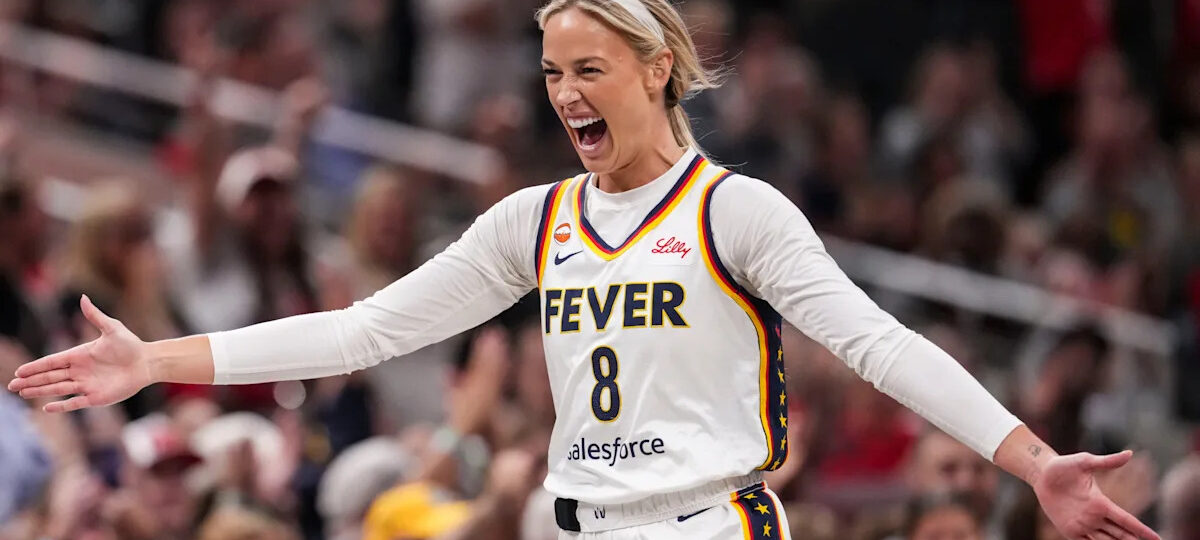 Sophie Cunningham wears ‘spicy’ pregame fit with tiny leather shorts for Fever-Aces