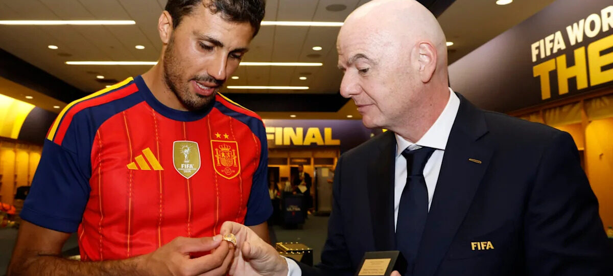 When Gianni Infantino presented Spain with new World Cup winners’ rings