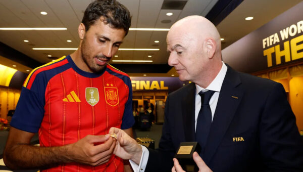 When Gianni Infantino presented Spain with new World Cup winners’ rings