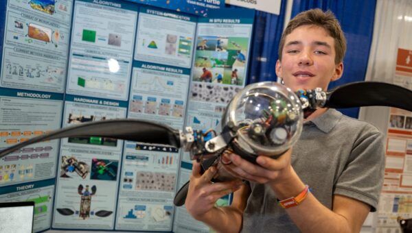 This 16-year-old built an autonomous AI-powered robot turtle that finds microplastics in water