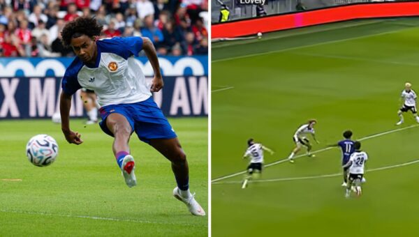 Watch: Joshua Zirkzee scores outrageous solo goal as Man United thrash Rosenborg 5-0