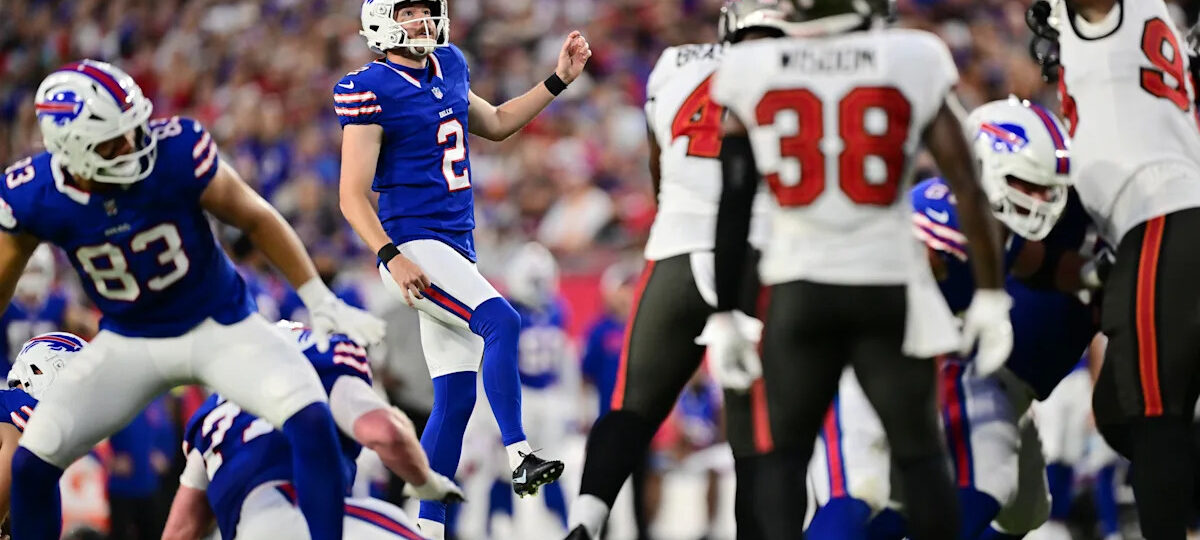Bills newcomers wanted Tyler Bass' number, now the team needs his leg