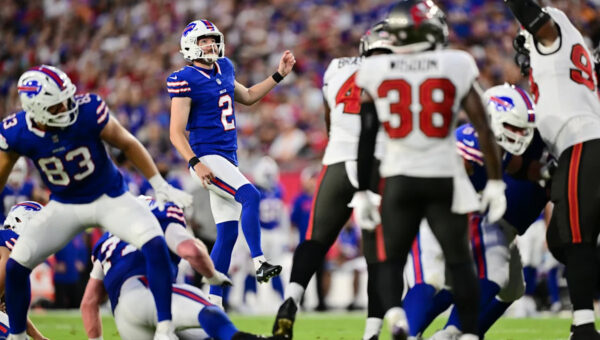 Bills newcomers wanted Tyler Bass’ number, now the team needs his leg