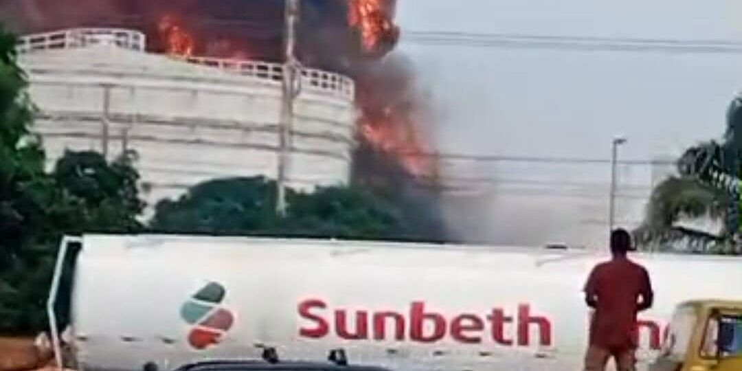 Panic as fire breaks out at Bono Energy Terminal in Lagos