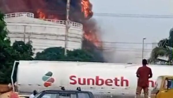 Panic as fire breaks out at Bono Energy Terminal in Lagos