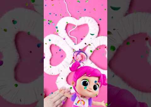 Pulling On The HEART Strings! 💗 Create Pretty Girly Decorations With Emmie #kids #shorts