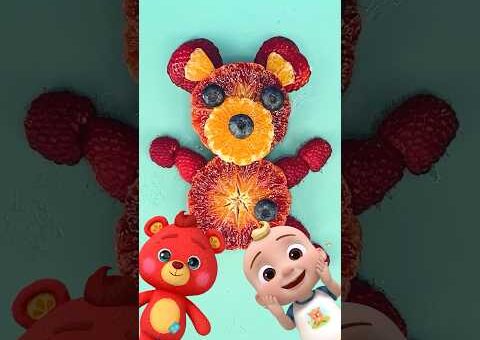 Make a Boba Bear Out of Fruit! 🍊🍓🐻 Easy DIY Crafts for Kids #cocomelon
