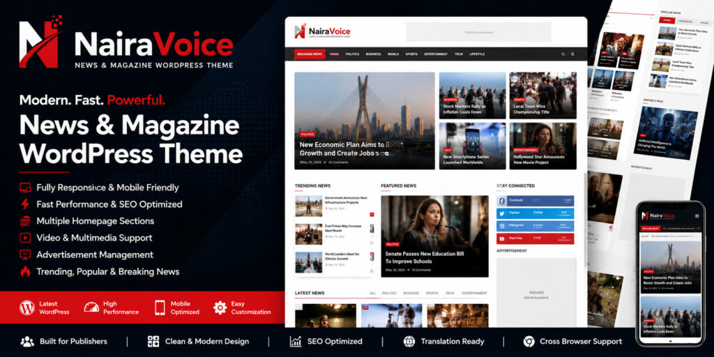 NairaVoice News & Magazine WordPress Theme