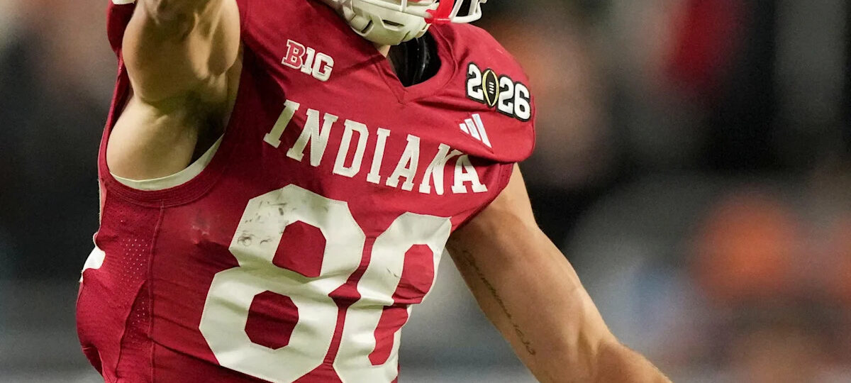 Indiana football receiver Charlie Becker gets help from Pat McAfee to fight ALS