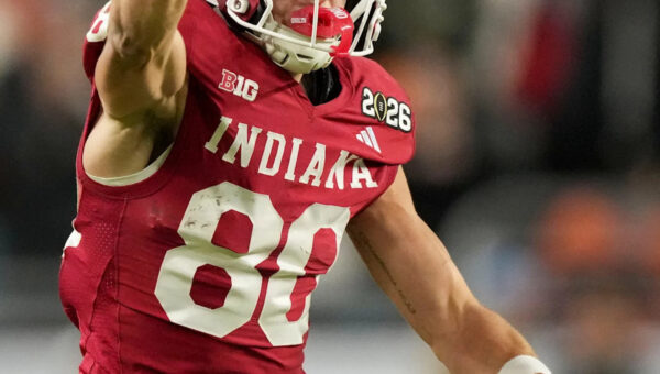Indiana football receiver Charlie Becker gets help from Pat McAfee to fight ALS