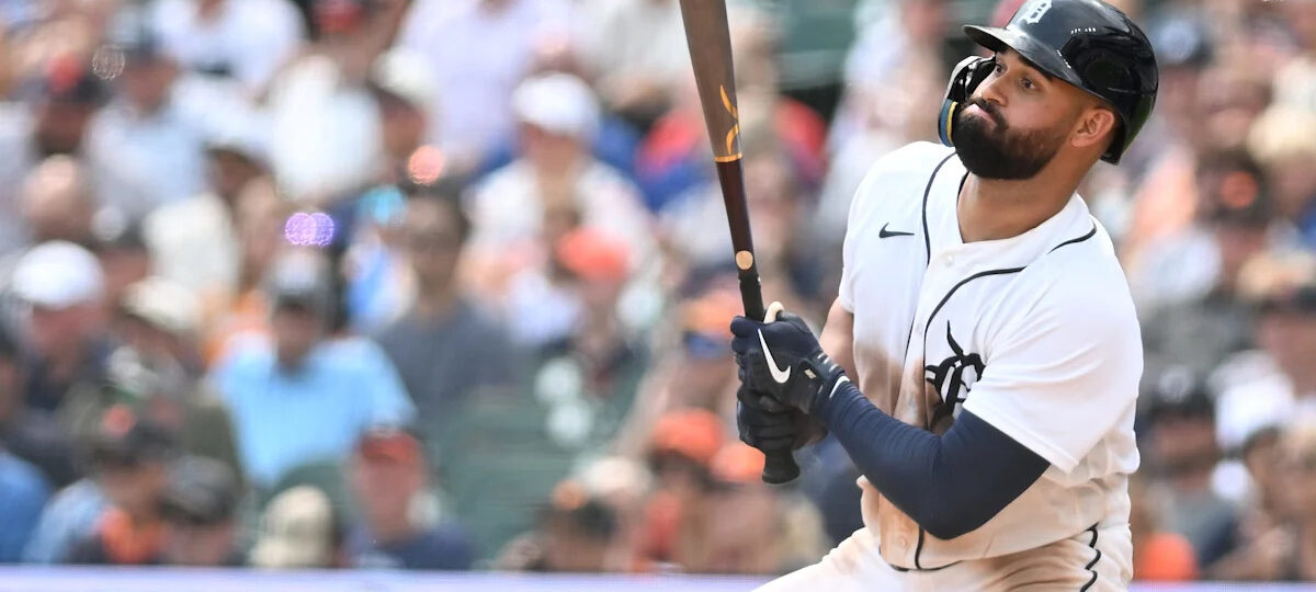 Tigers' Riley Greene exits Guardians game early after being hit on leg