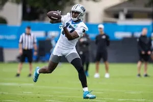Panthers’ wide receiver carted off the field during practice