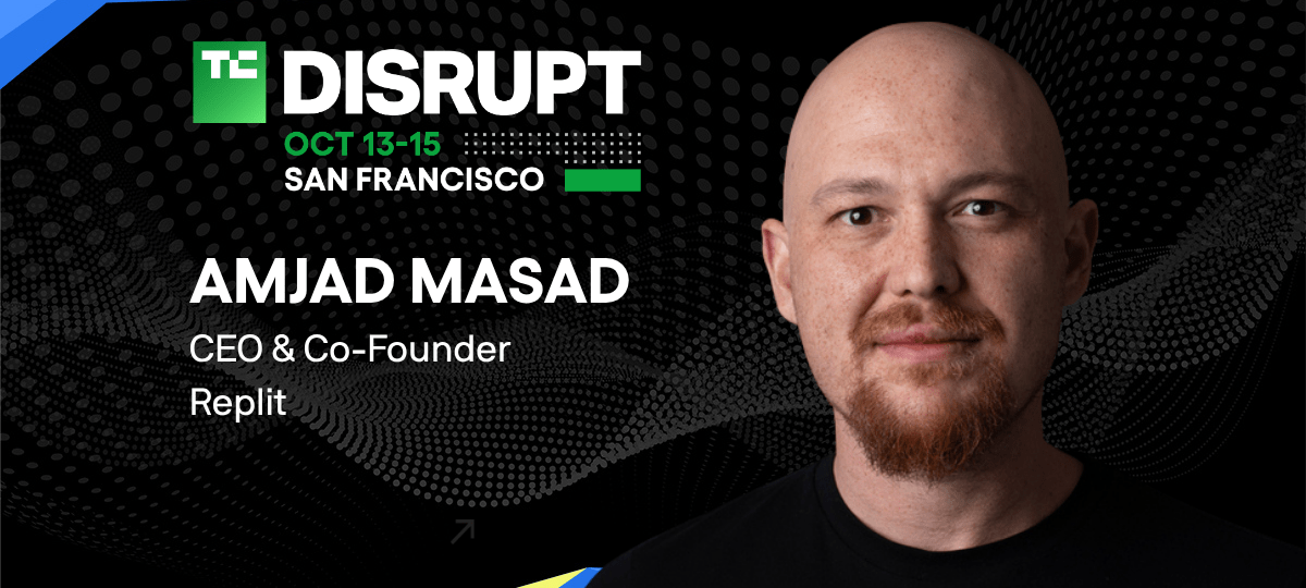 Amjad Masad, CEO and co-founder of Replit, joins the Disrupt Stage at TechCrunch Disrupt 2026