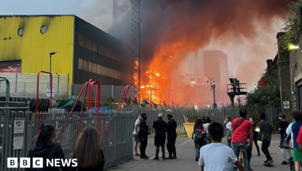 Fire engulfs Bermondsey waste centre