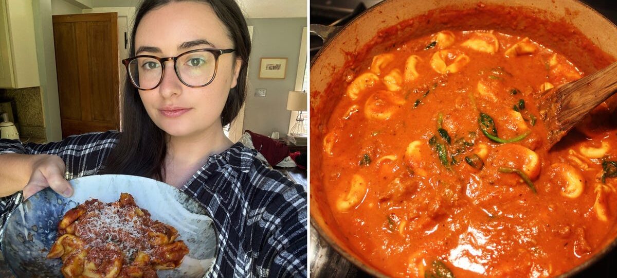 I made the easy sausage and tortellini soup I’ve been seeing online. It’s perfect for busy weeknights.