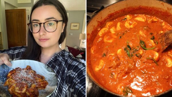 I made the easy sausage and tortellini soup I’ve been seeing online. It’s perfect for busy weeknights.