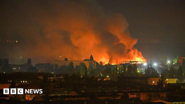 Russian ballistic missile strike on Kyiv kills one and injures others