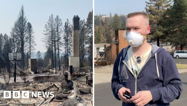 ‘Wiped out’ – BBC reports from Spokane neighbourhood devastated by fires