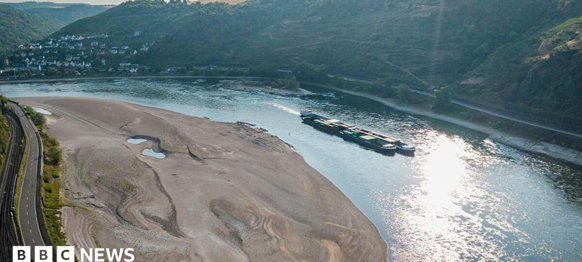 Rhine falls to record low levels as drought strains Europe's rivers