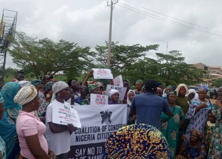 Osun Guber: Women storm Osogbo streets, protest violence, alleged intimidation