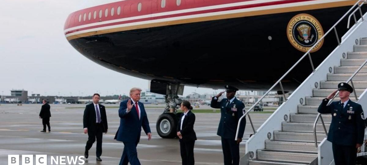 Trump says he switched planes after Nato summit because of possible threat
