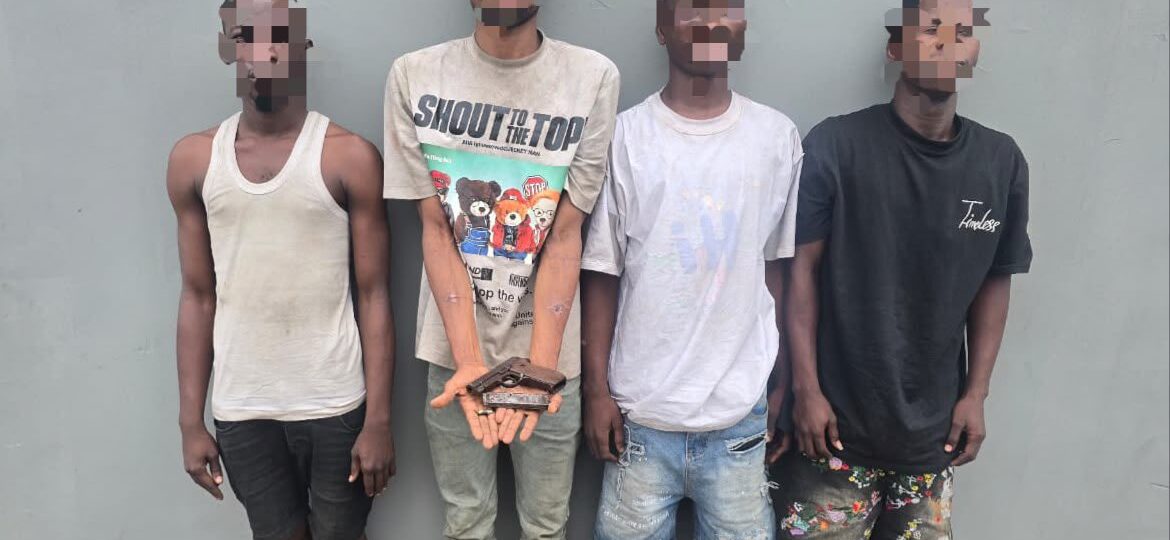 Police arrest four suspected cult members, recover pistol, ammunition in Lagos