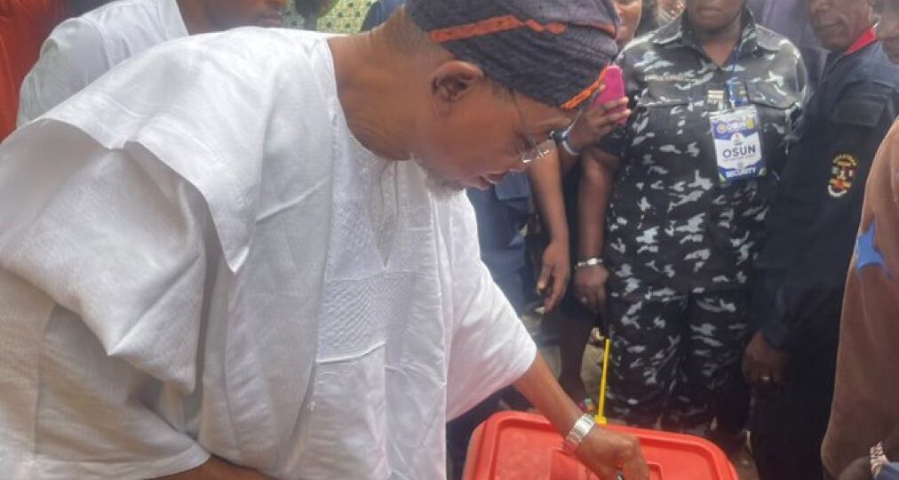 Osun decides: ADC National Secretary, Aregbesola casts his vote