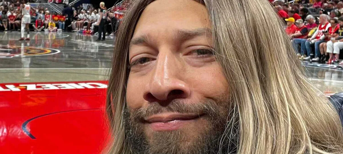 Royce White Wears Blonde Wig While Sitting Courtside at Fever-Sun Game After Declaring for 2027 WNBA Draft