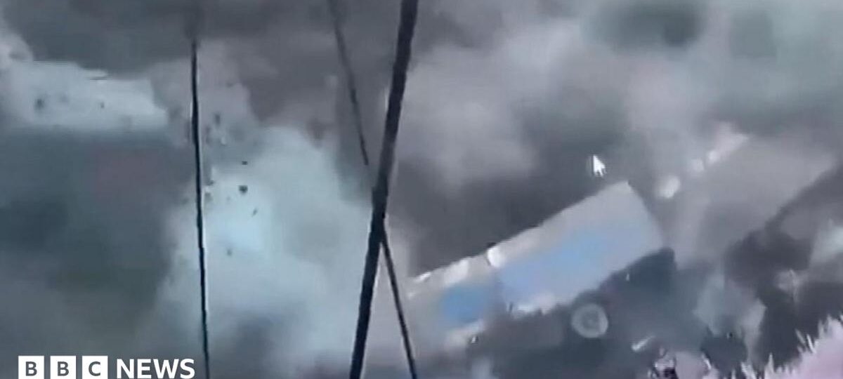 Video shows scale of flash flood hitting Nepal-Tibet border