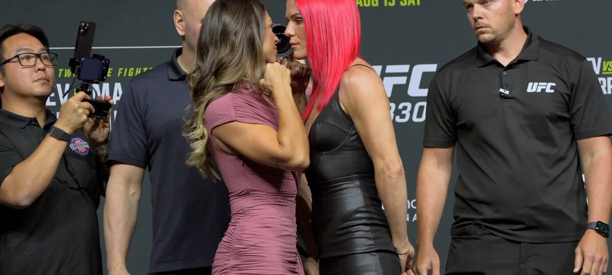 UFC 330 video: Mackenzie Dern, Gillian Robertson face off at press conference