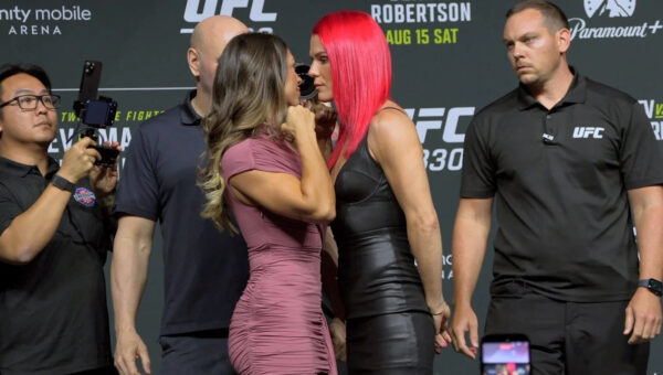 UFC 330 video: Mackenzie Dern, Gillian Robertson face off at press conference