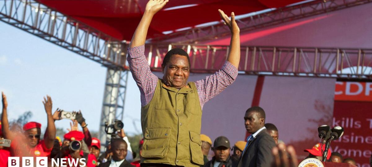 Zambia's president wins second term with 60% of the vote