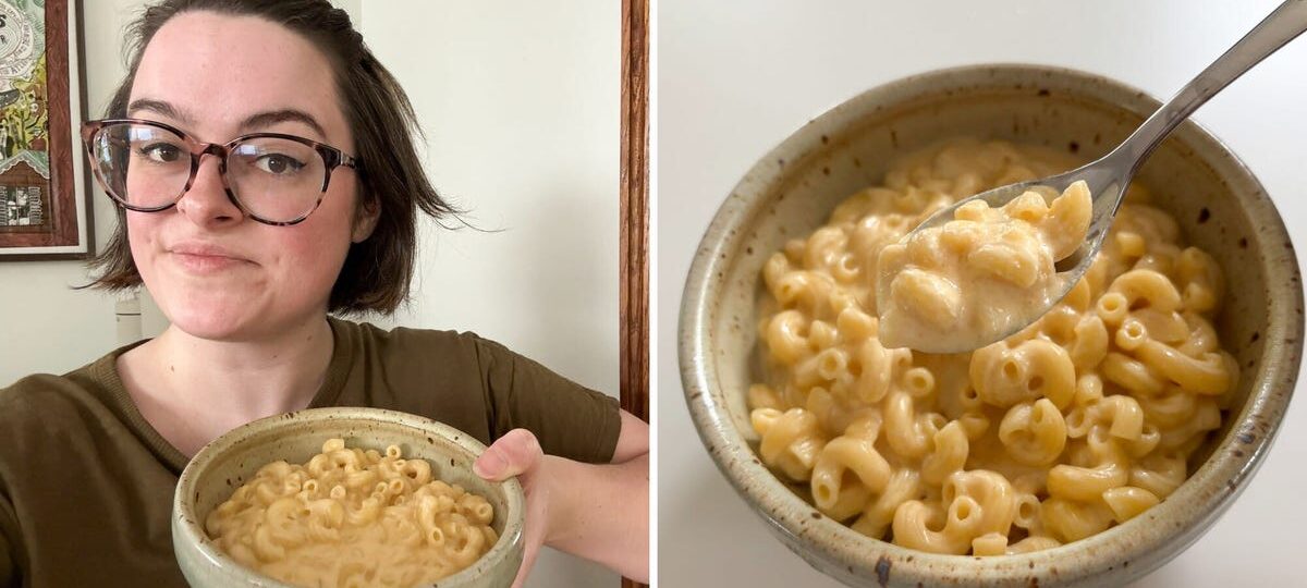 I tried a recipe for a single serving of mac and cheese. It’s packed with protein and only took 20 minutes to make.