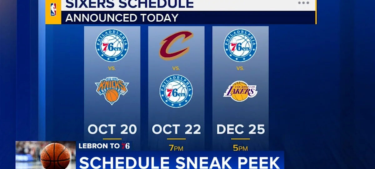 LeBron James and 76ers to open season against NBA champion Knicks; will face Lakers on Christmas