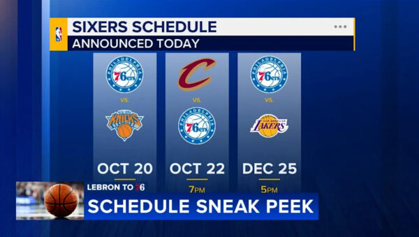 LeBron James and 76ers to open season against NBA champion Knicks; will face Lakers on Christmas