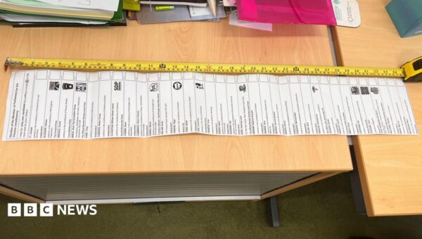 Ballot paper for Clacton by-election is longest in British electoral history