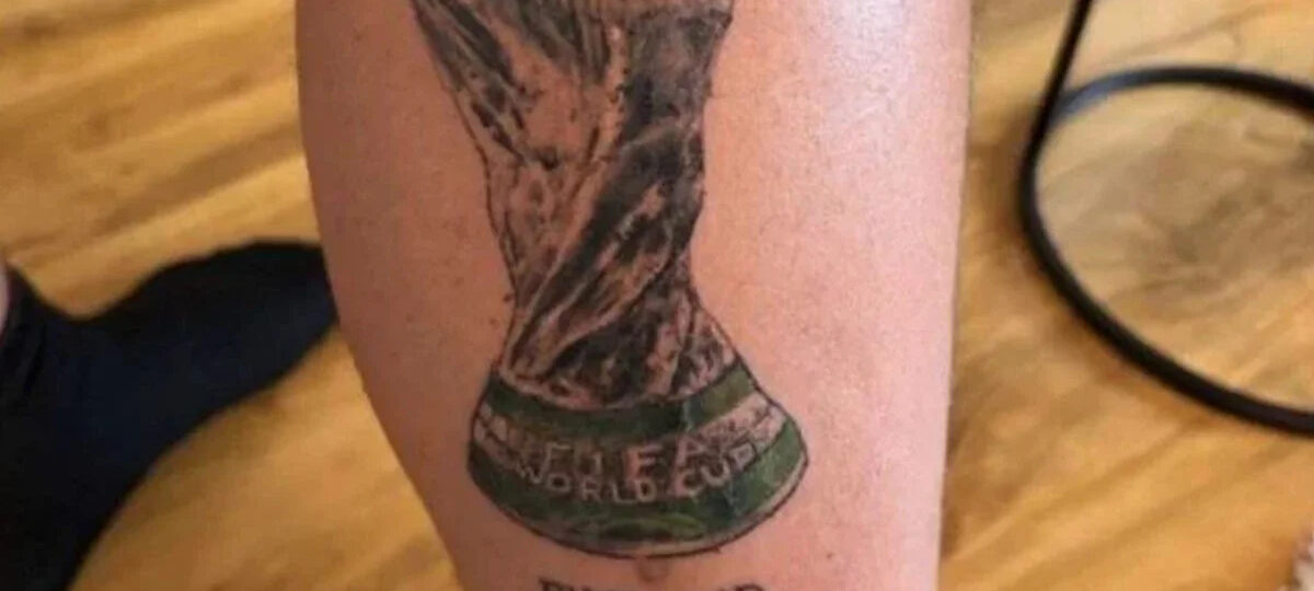 England fan amends viral World Cup win tattoo weeks after Argentina defeat