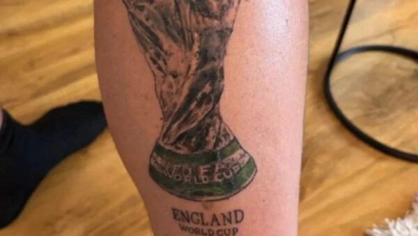 England fan amends viral World Cup win tattoo weeks after Argentina defeat