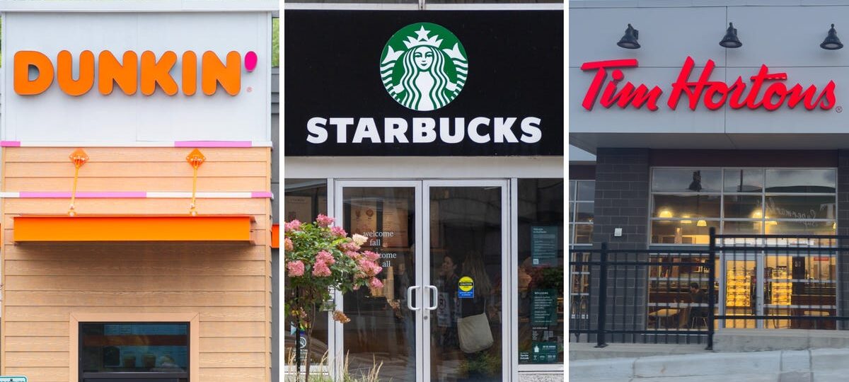 I spent $10 on breakfast at Dunkin', Starbucks, and Tim Hortons. One chain provided the best value by a long shot.