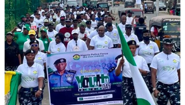 Police lead youths on peace march in Umuahia, warn against thuggery