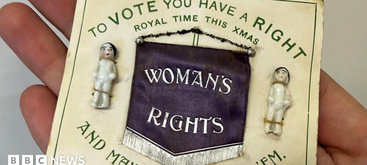 Rare Suffragette Christmas card from 1910 found at roadshow