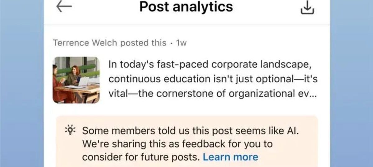 LinkedIn's 'seems like AI slop' button is a hit