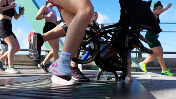 Miami alum sets record for stroller run at Cleveland’s Guardian Mile
