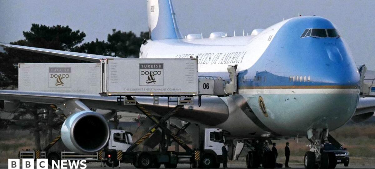 Trump hidden in catering truck in secret plane swap over Iran threat, reports say