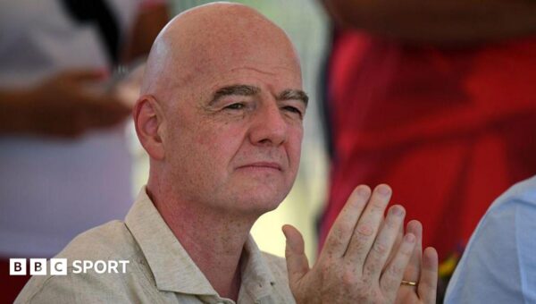 The map showing world’s division over Infantino