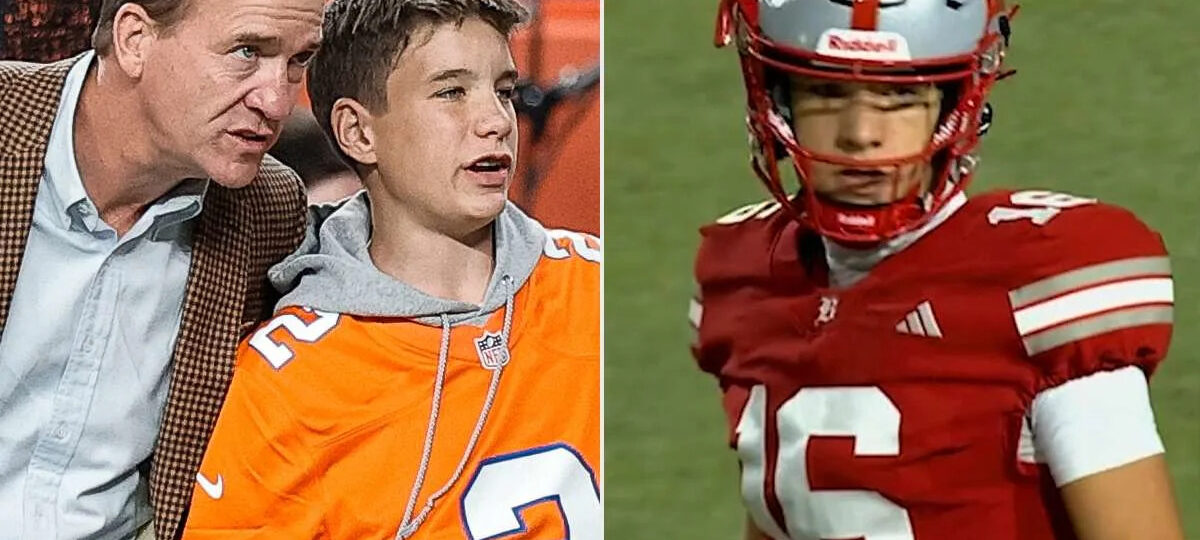 Peyton Manning’s 15-Year-Old Son Marshall Looks Like His Dad as He Makes High School Football Debut