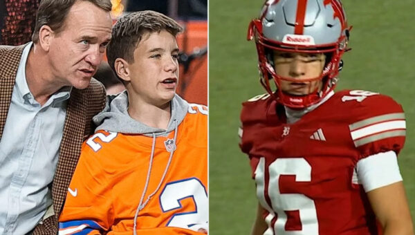 Peyton Manning’s 15-Year-Old Son Marshall Looks Like His Dad as He Makes High School Football Debut