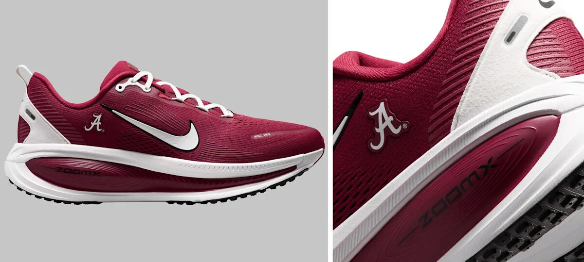 Nike releases Alabama Vomero 18 running shoes ahead of college football season