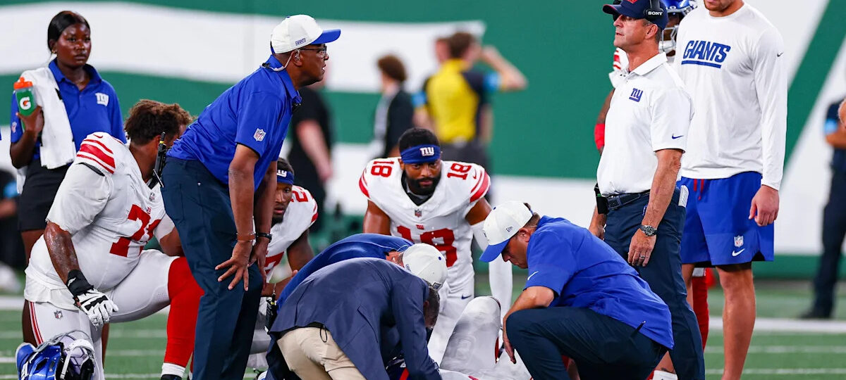 Tyrone Tracy injury: Giants’ RB leaves game against Jets